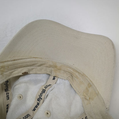 Flying J Baseball Cap Beige One Size USA Flag Hit The Road Strapback Hat