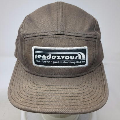 Otto Army Cap Gray One Size River Sports Jackson Hole Kayak Strapback Hat Patch