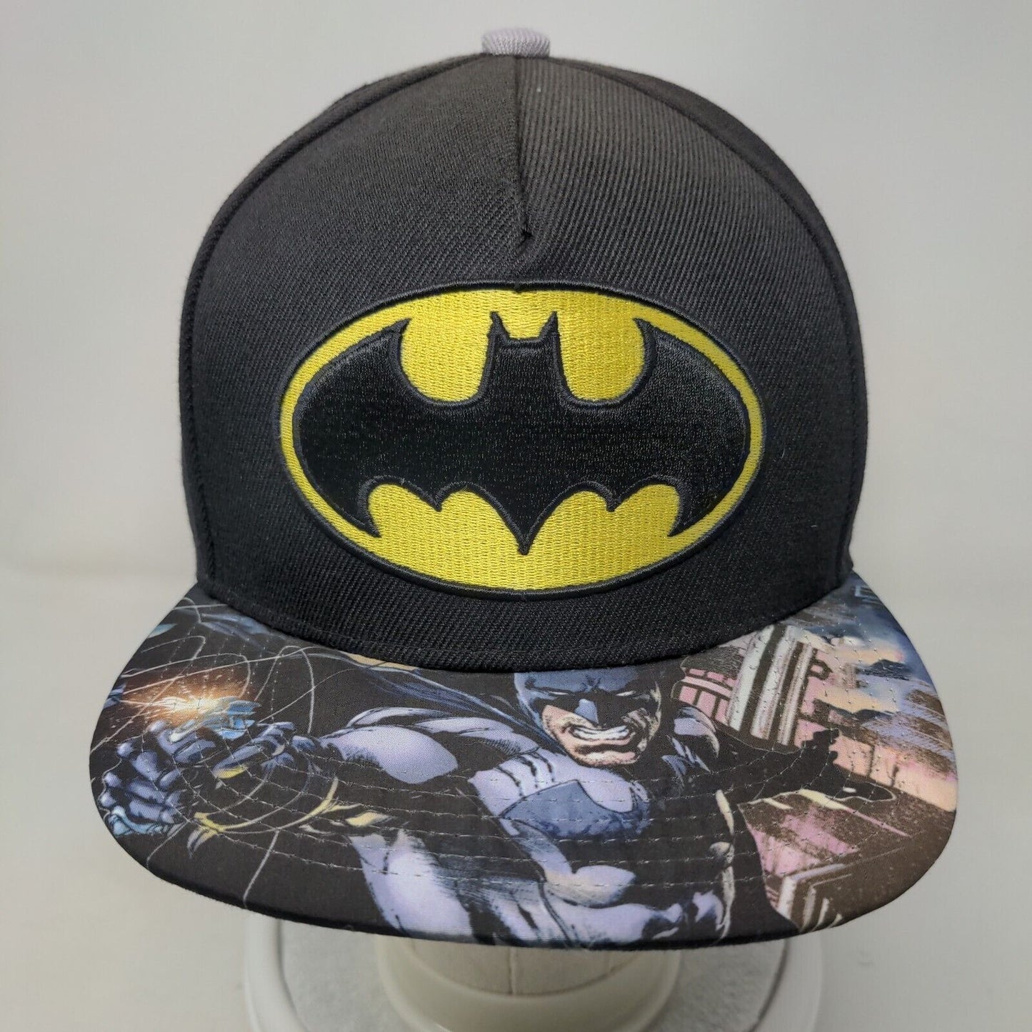 Batman Snapback Hat Multicolor One Size Embroidered Adjustable DC Comics