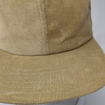 Unbranded Snapback Hat Tan One Size Adjustable Solid Blank Corduroy