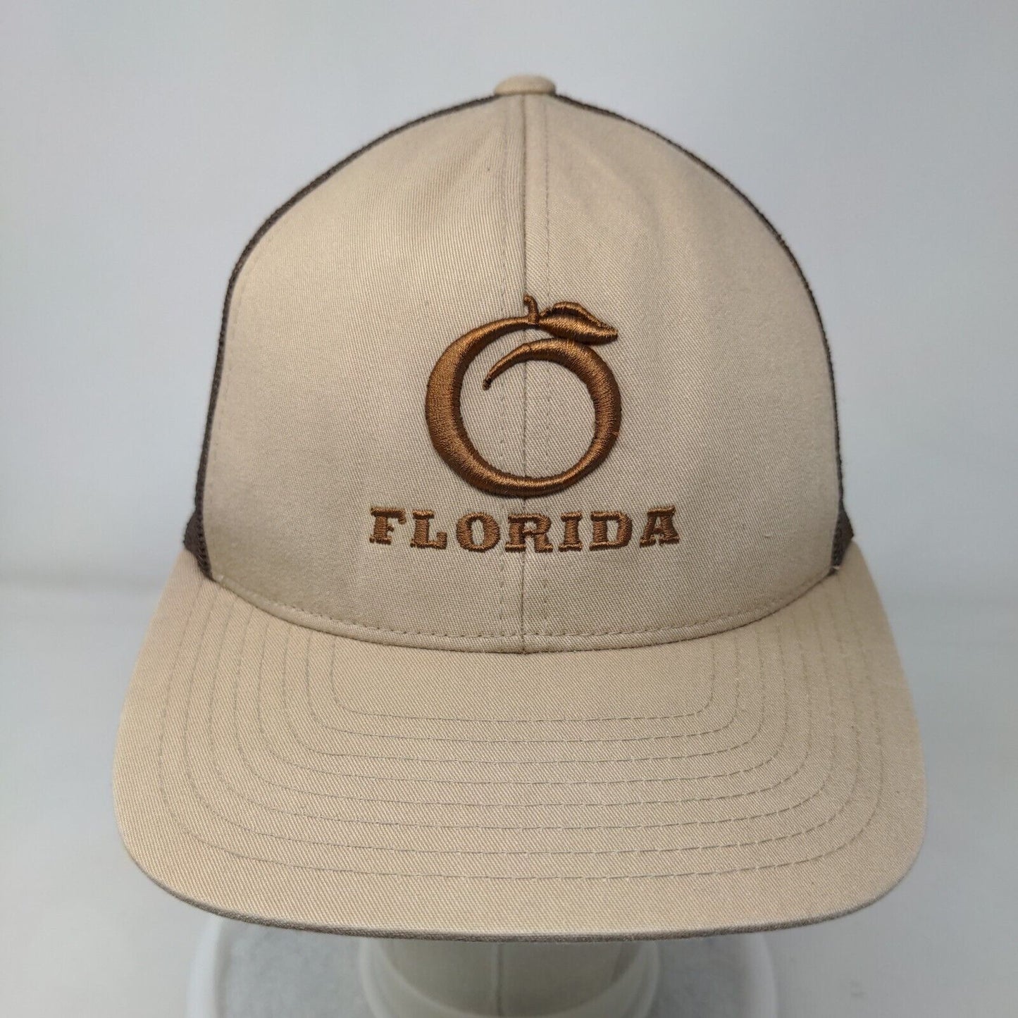 Florida Snapback Mesh Back Trucker Hat Tan One Size Pacific Headwear