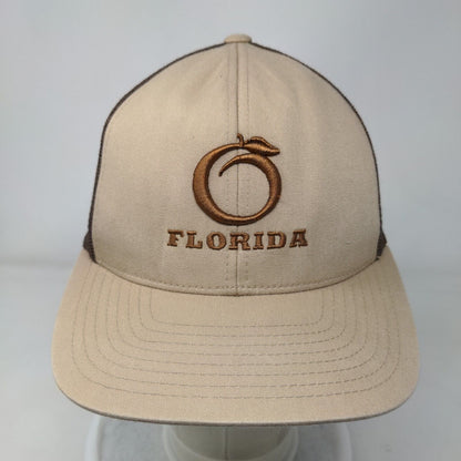 Florida Snapback Mesh Back Trucker Hat Tan One Size Pacific Headwear