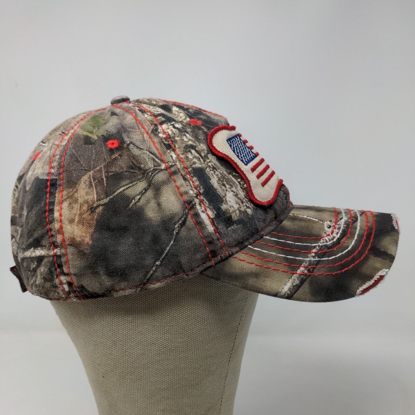 Unbranded Men's Camo Strapback Hat Adjustable Embroidered American Flag