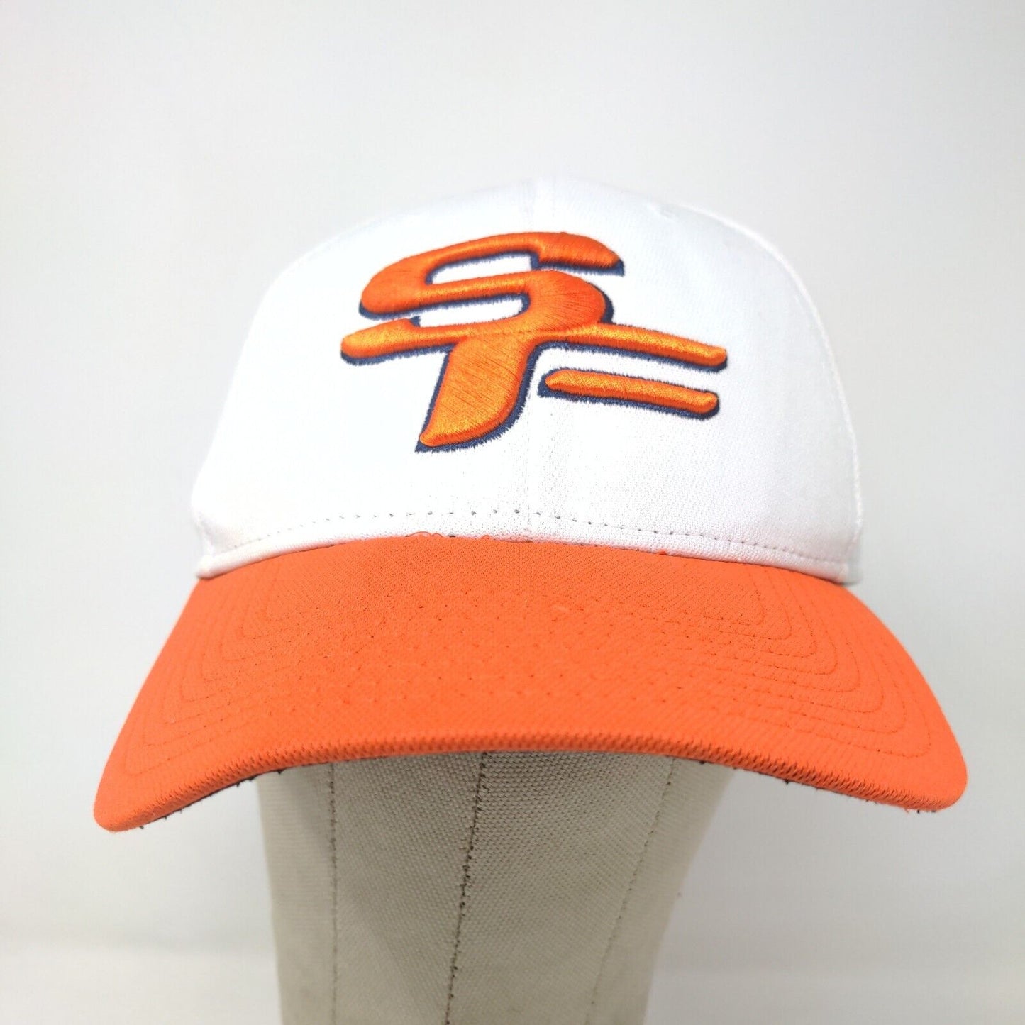 OC Sports Teamgreen Men's Strapback Hat White Orange OSFM Embroidered SF Logo