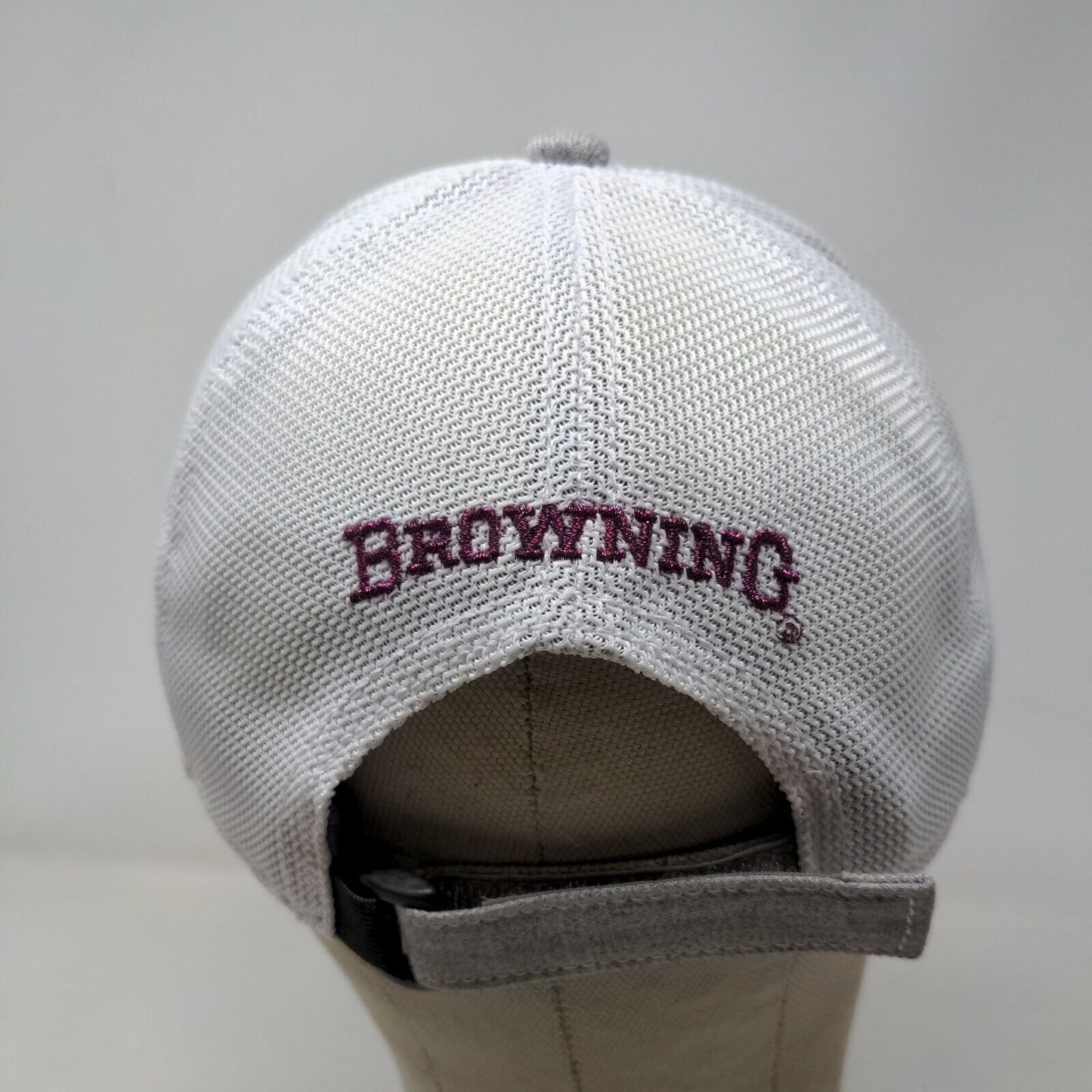 Browning Women's Strapback Mesh Back Hat Gray OSFM Embroidered Logo