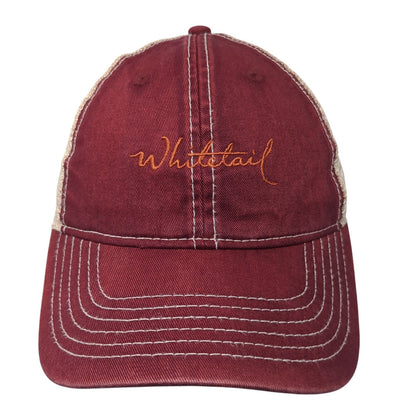 Whitetail Snapback Mesh Back Trucker Hat Red One Size Colorblock Ahead
