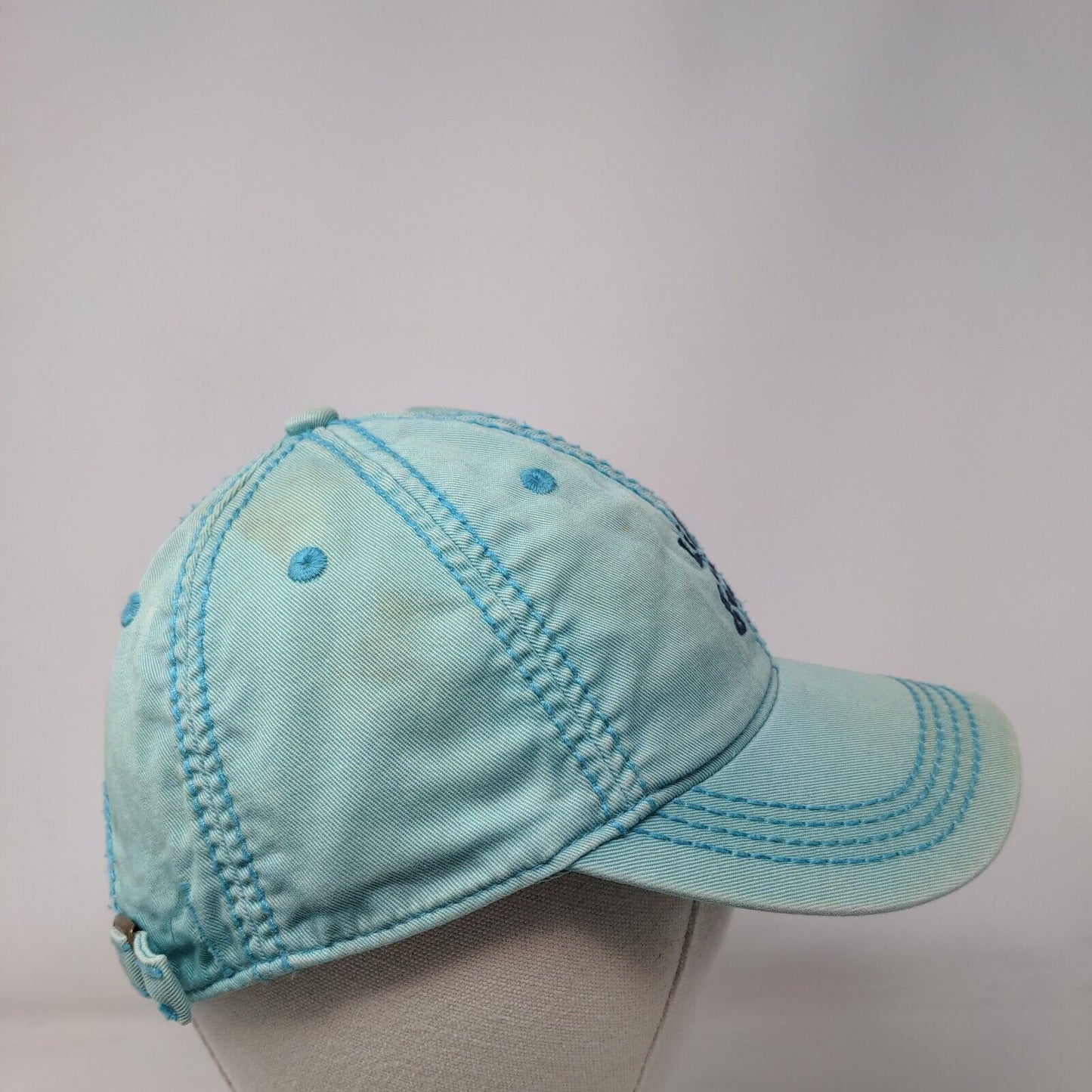 Life Is Good Slideback Hat Greenish-Blue One Size Embroidered 6 Panel