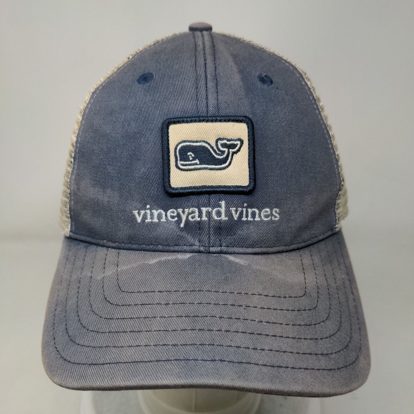 Vineyard Vines Strapback Mesh Back Trucker Hat Blue One Size Colorblock