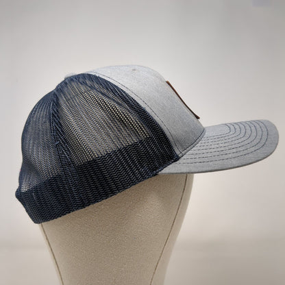 Richardson Snapback Trucker Hat Gray One Size Adjustable Mesh Back 6 Panel