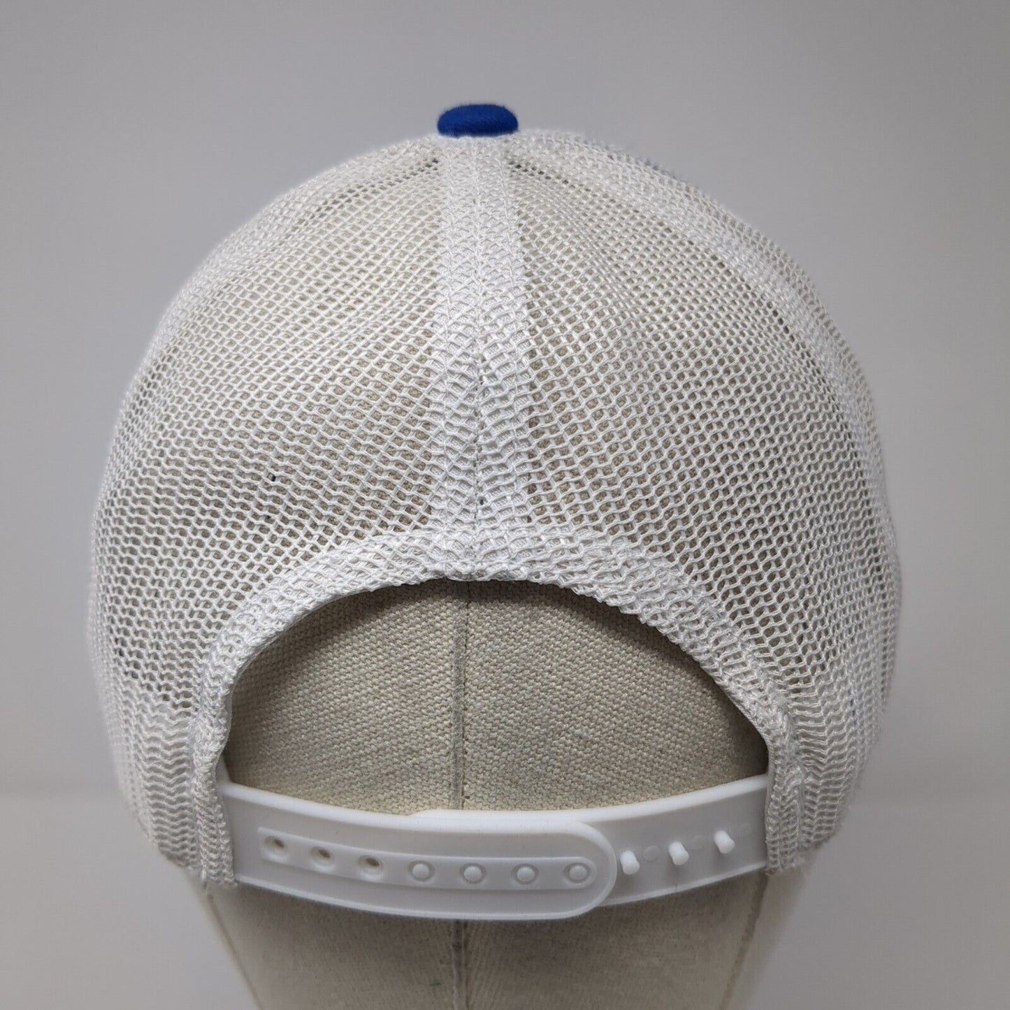 St. Luke's Snapback Trucker Hat Blue One Size Adjustable Patch Mesh Back