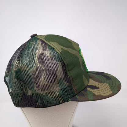 Challenger Caps Gold Kist Camo Trucker Hat Mesh Snapback Green OSFM USA Made