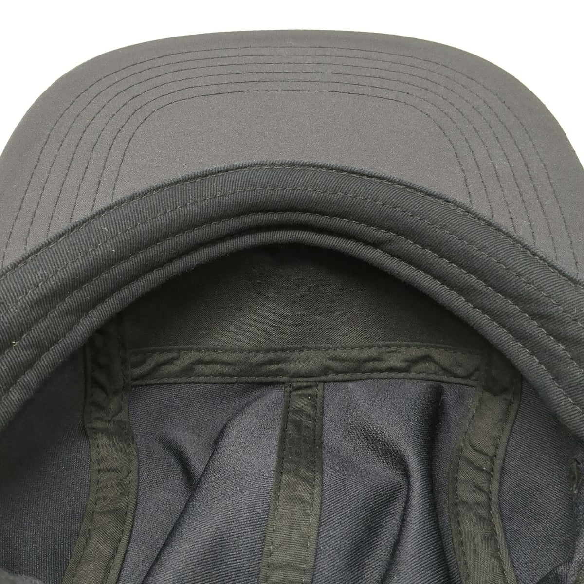 Port Authority 5 Panel Black One Size Performance Flat Brim Hat Strapback Buckle
