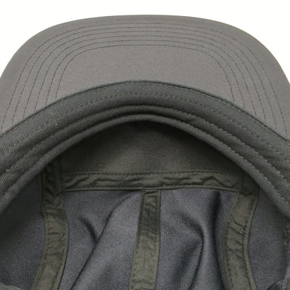 Port Authority 5 Panel Black One Size Performance Flat Brim Hat Strapback Buckle