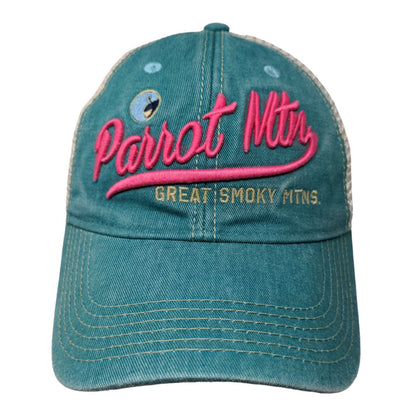 Parrot Mtn. Great Smoky Mtns. Snapback Trucker Hat Multi One Size Mesh Back