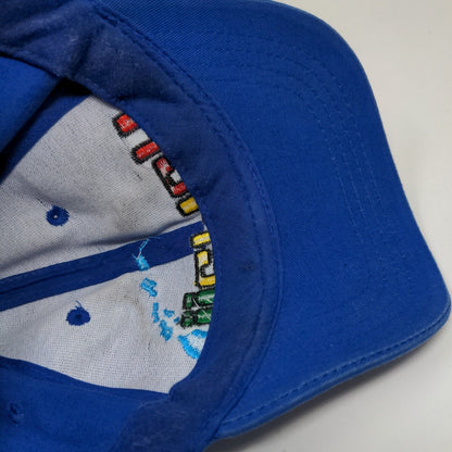 Hawaii Snapback Hat Blue One Size Adjustable Embroidered Vented Holes 6 Panel