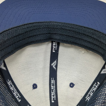 Pacific Headwear Baseball Cap Blue 7 3/8 Mesh Back Fitted Simplot Field Hat