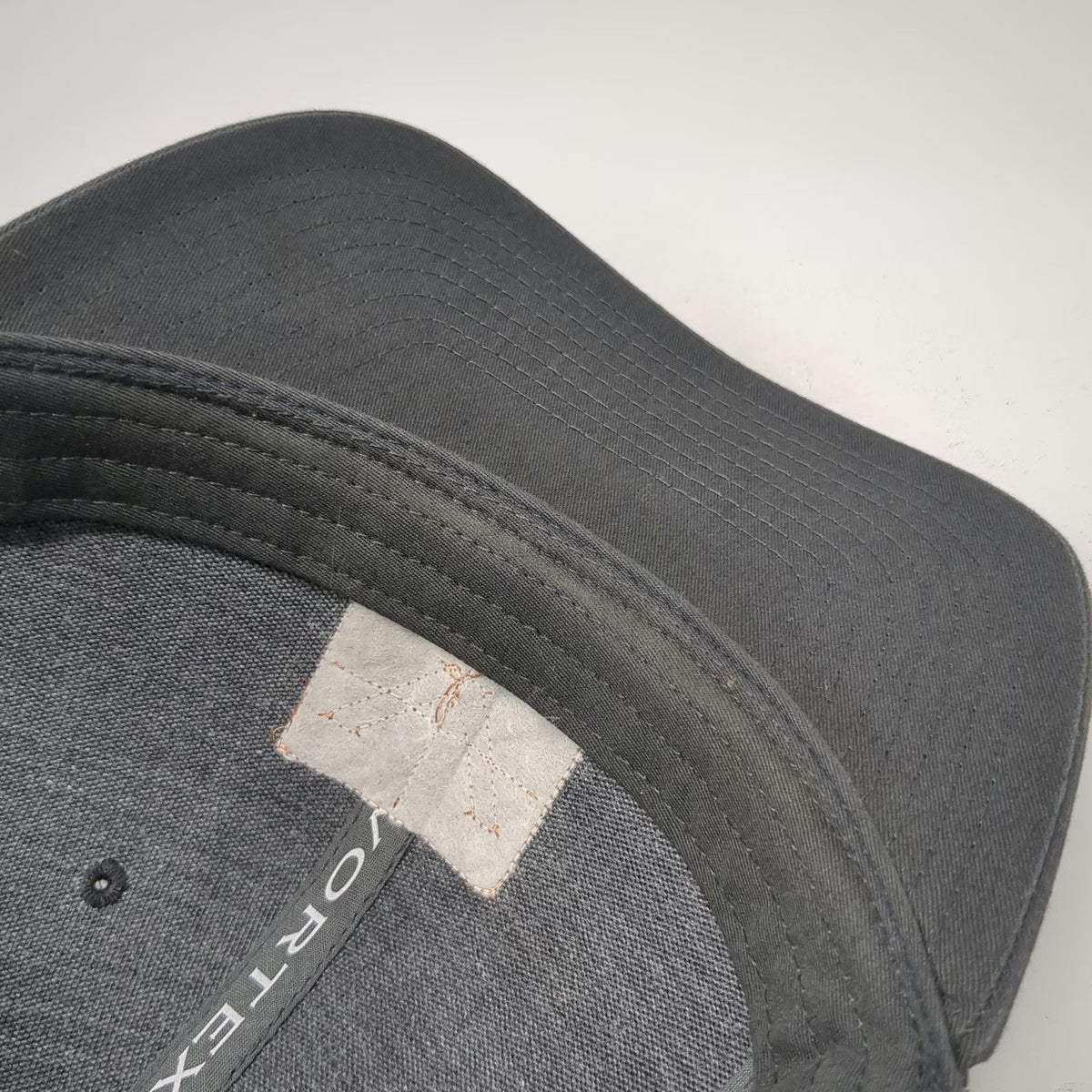 Vortex Trucker Hat Gray One Size Snapback Mesh Leather Patch Outdoor Logo