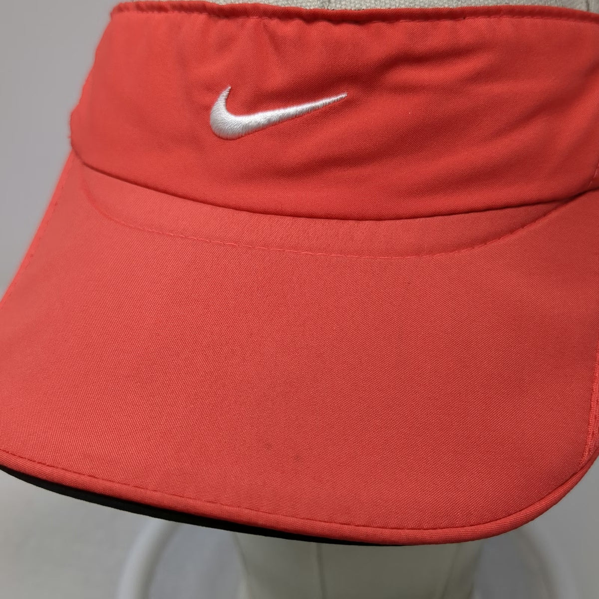 Nike Visor Red One Size Hat Dri-FIT Featherlight Performance Golf Tennis Sport