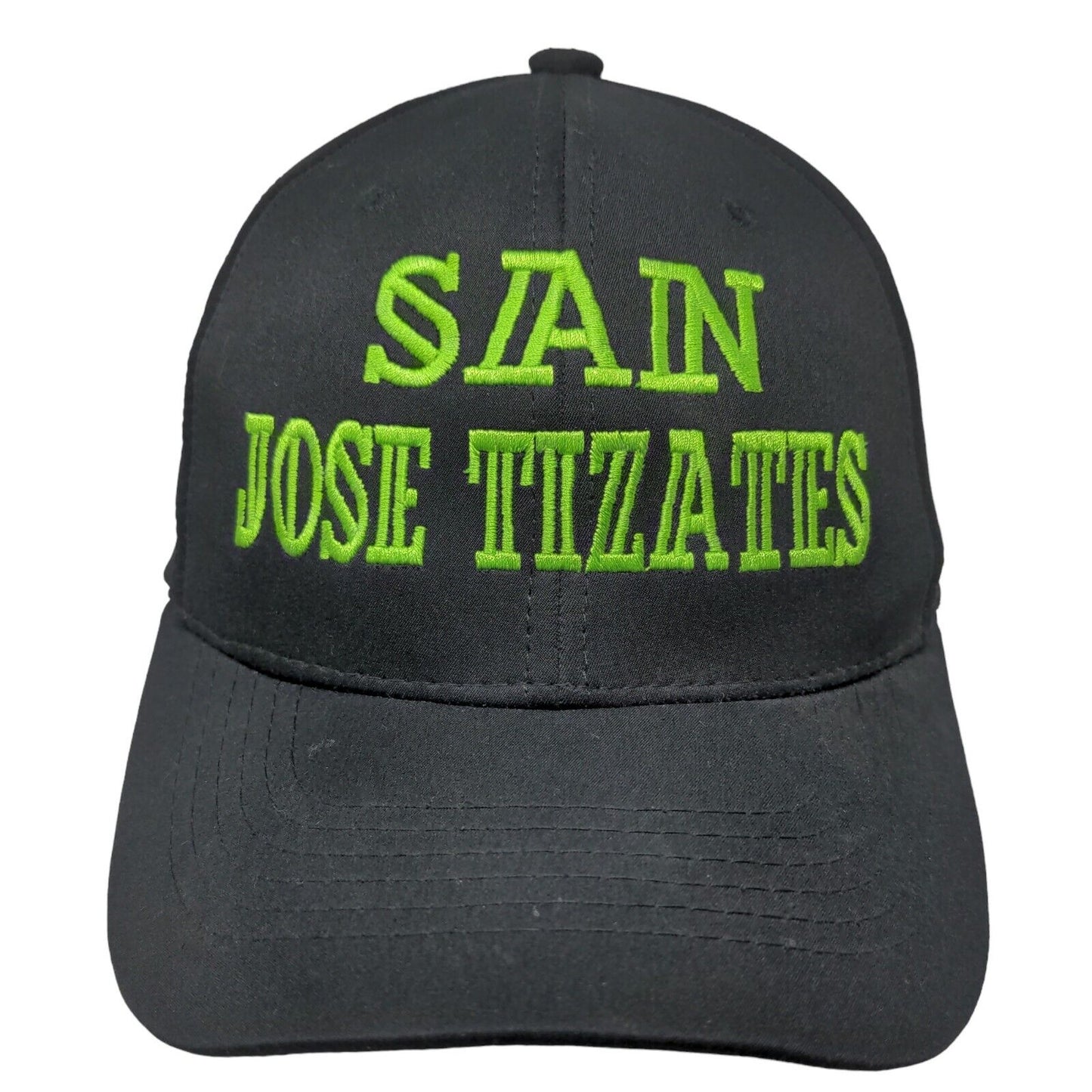 Delta Men's Fitted Hat Black Size M/L Black Embroidered San Jose Tizates Logo