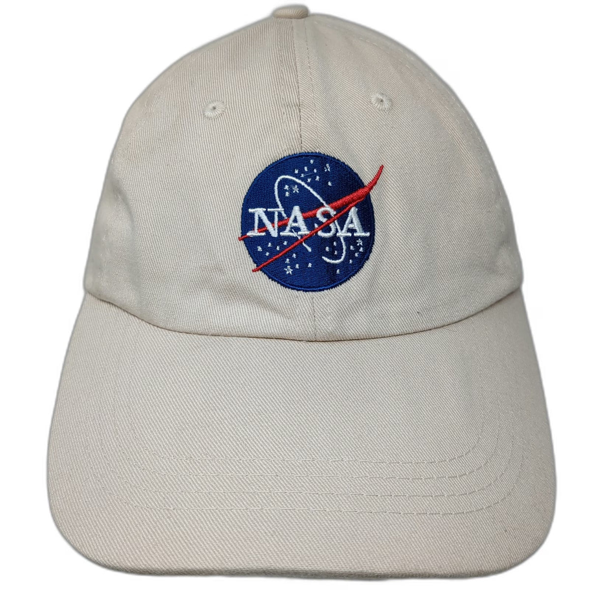Prairie Mountain NASA Baseball Cap Beige One Size Slideback Cotton Meatball Hat