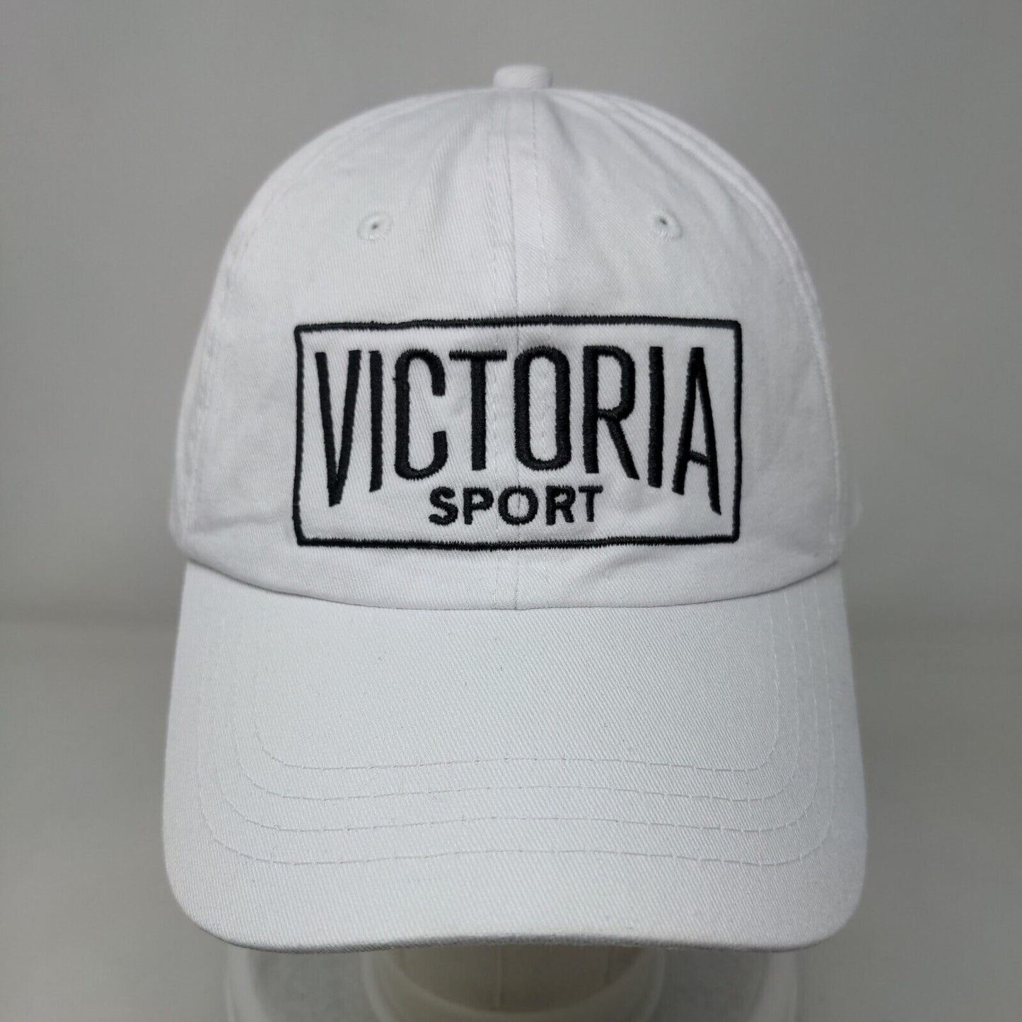 Victoria Sport Slideback Hat White One Size Embroidered Vent Holes