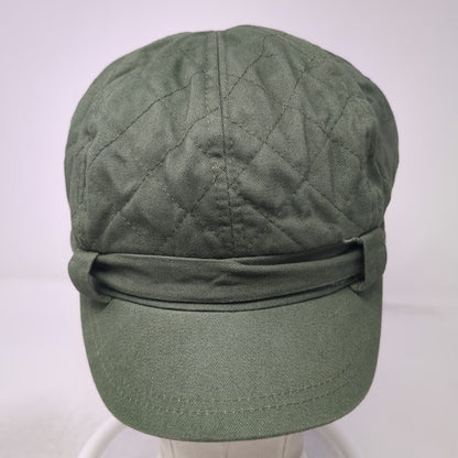 Army Cap Green One Size Quilted 100% Cotton Short Brim Stitched Casual Hat
