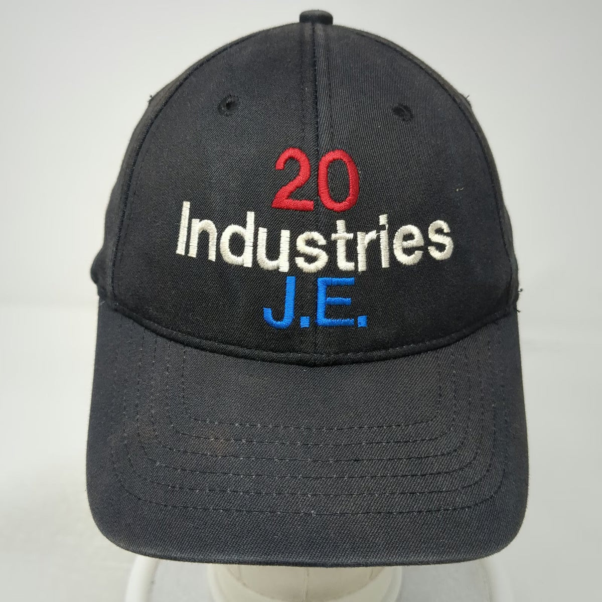KC Caps Baseball Cap Black M J.E. Industries 20 Percent Stretch Fit Hat Gray