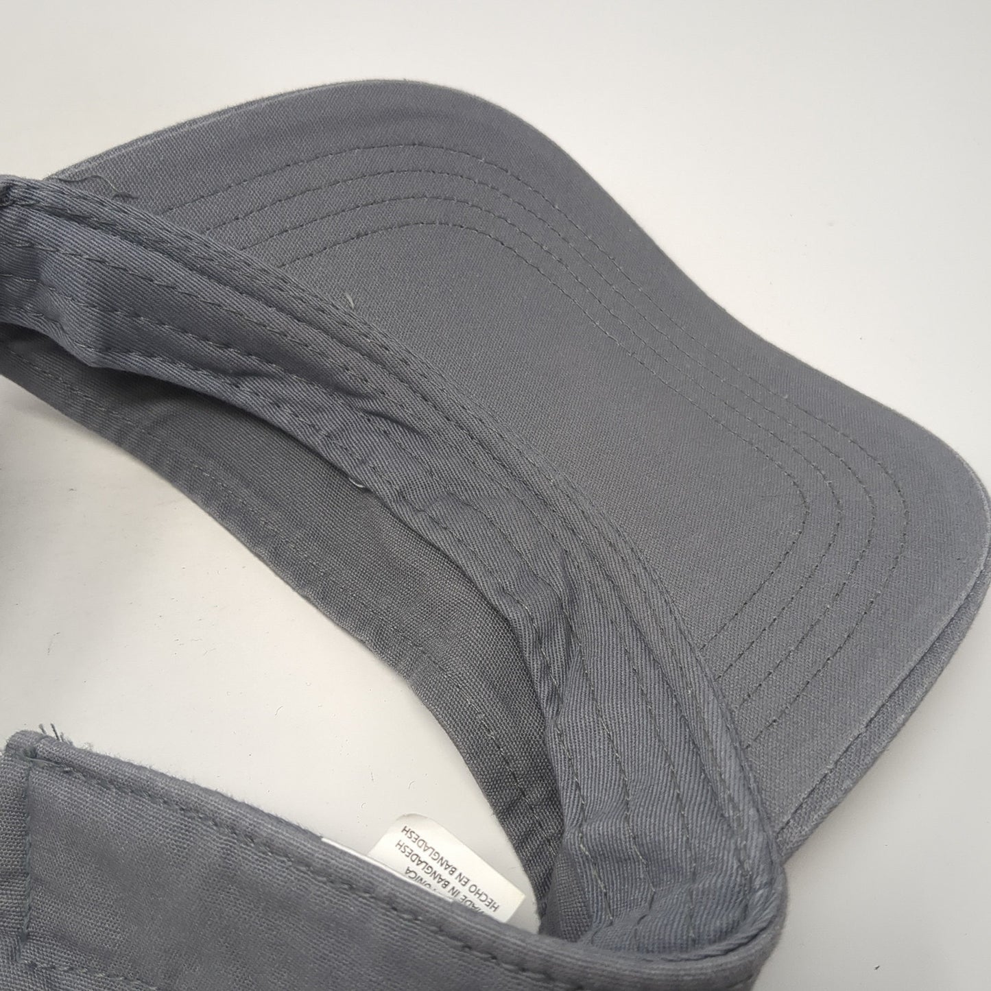 Unbranded Slideback Visor Hat Gray One Size Solid Adjustable Blank