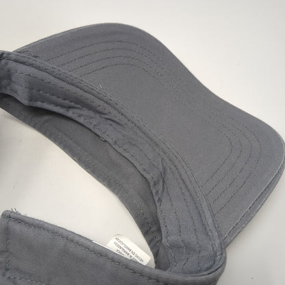 Unbranded Slideback Visor Hat Gray One Size Solid Adjustable Blank