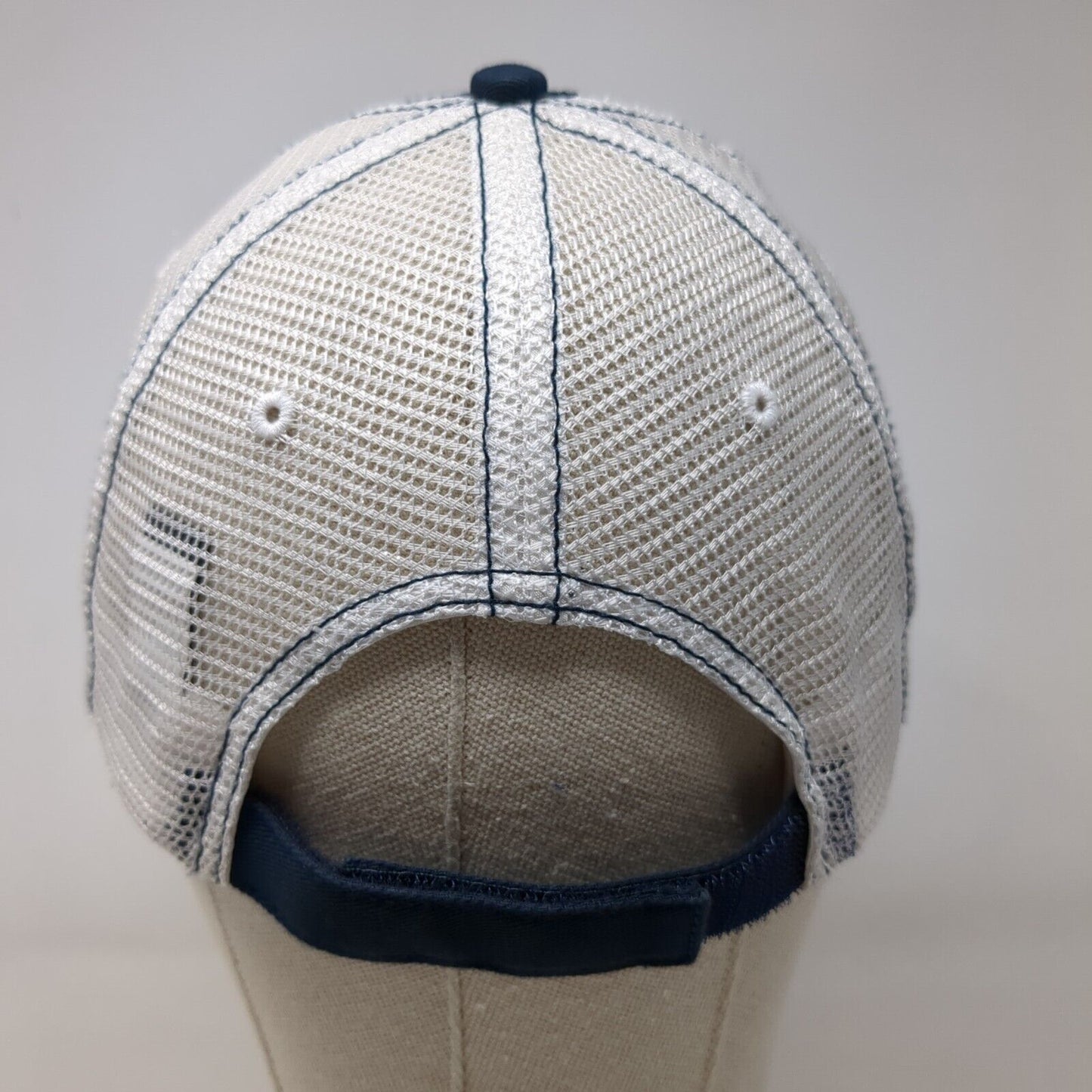 2021 Run Through It Race To Robie Creek Strapback Trucker Hat Blue OSFA District