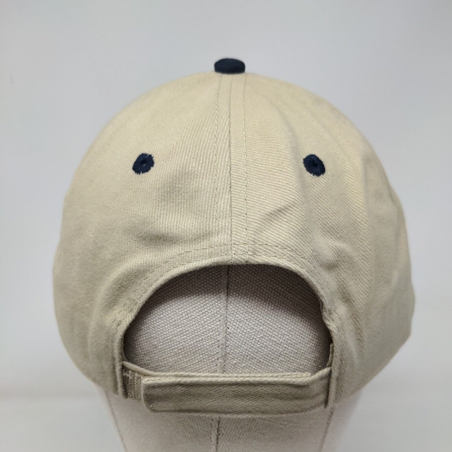 Otto Strapback Hat Tan OSFM Adjustable Vented Holes 6 Panel Blank Cotton