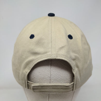 Otto Strapback Hat Tan OSFM Adjustable Vented Holes 6 Panel Blank Cotton