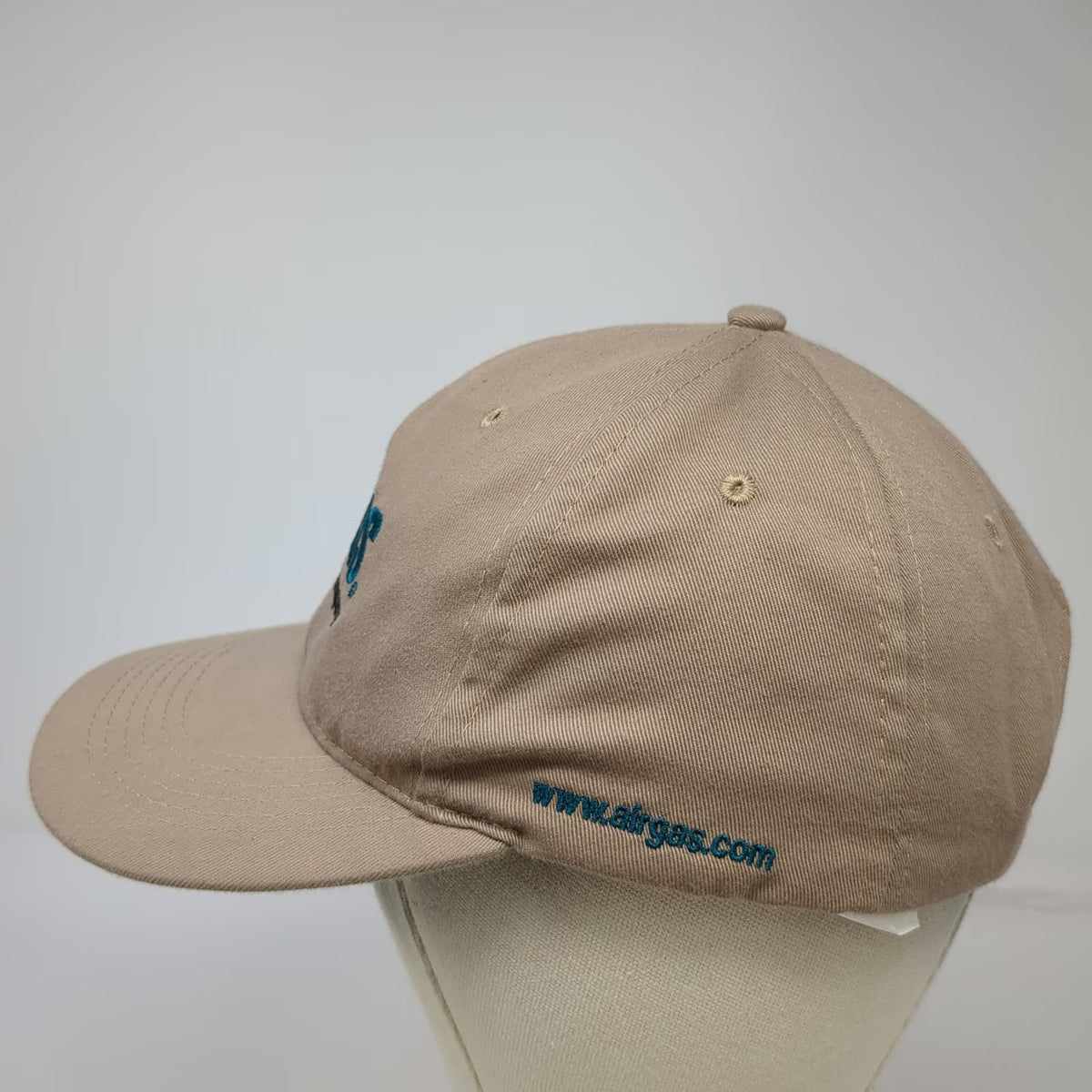 Airgas Baseball Cap Beige One Size Strapback Corporate Logo Air Liquide Hat