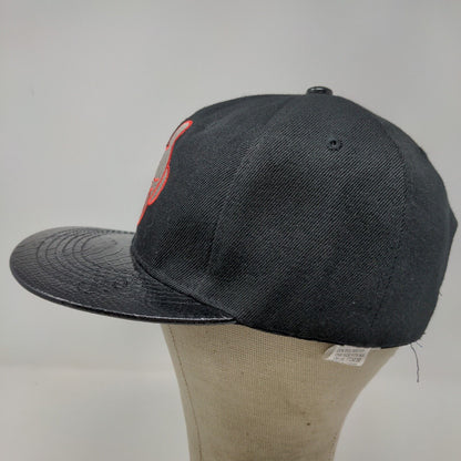 New League Men's Snapback Hat Black OSFA Embroidered Finger Guns Logo