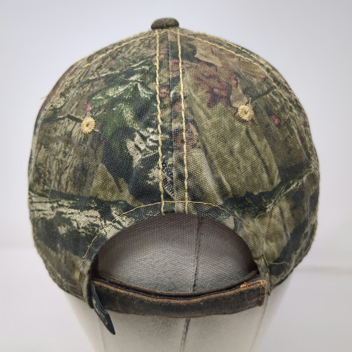 Port Authority Idaho Steel Hat Baseball Cap Brown Green One Size Camo Distressed