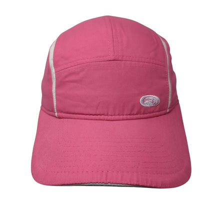 Signatures Strapback 5 Panel Cap Pink One Size Adjustable Embroidered Mesh Lined
