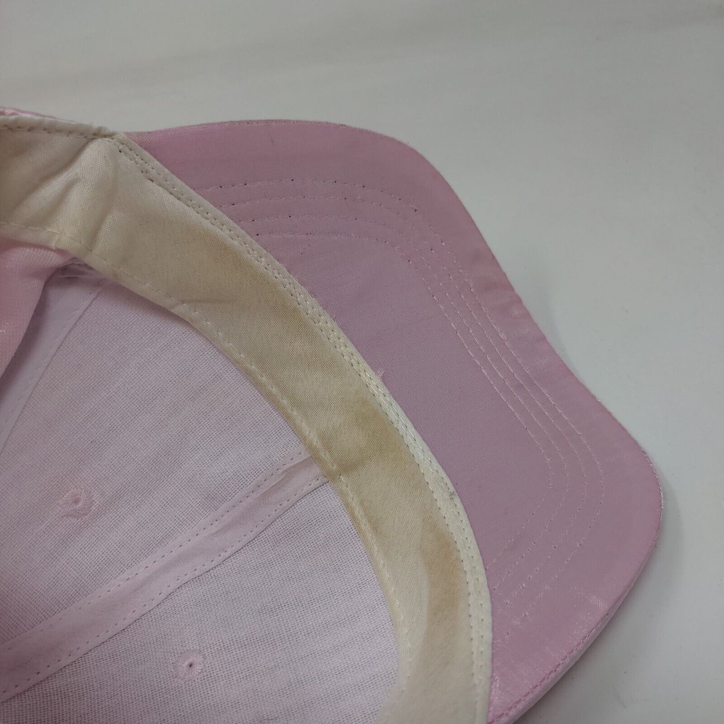 Unbranded Strapback Hat Pink One Size Adjustable Satin 6 Panel Blank