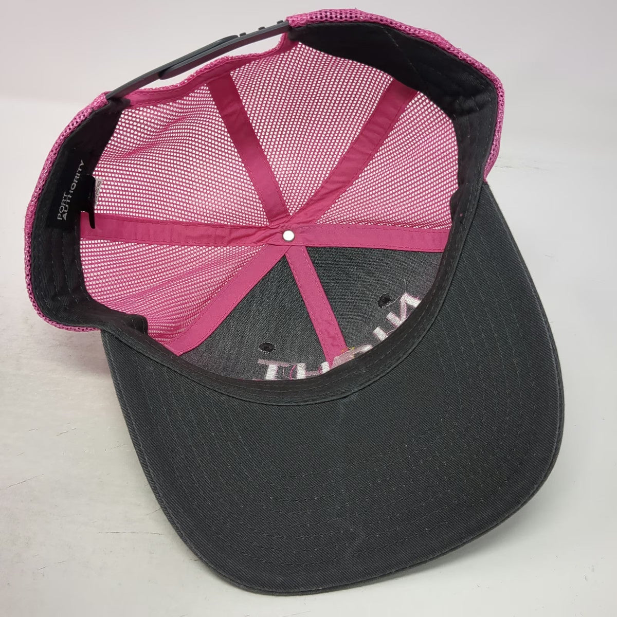 Port Authority Trucker Hat Black Pink One Size Night Strike Lures Mesh Snapback