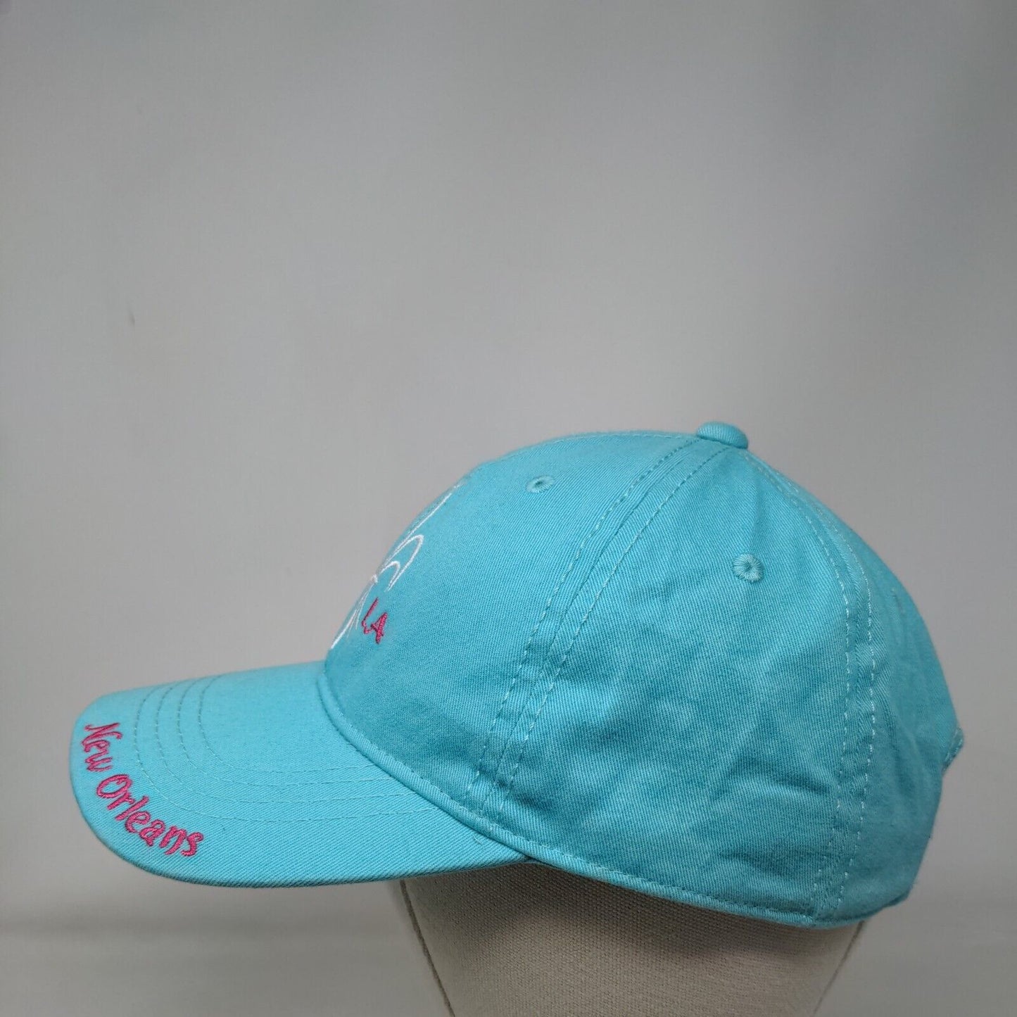NOLA New Orleans Strapback Hat Blue One Size Adjustable Embroidered 6 Panel