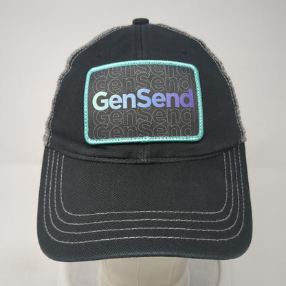 GenSend Patch Snapback Trucker Hat Black Large Mesh Back Richardson