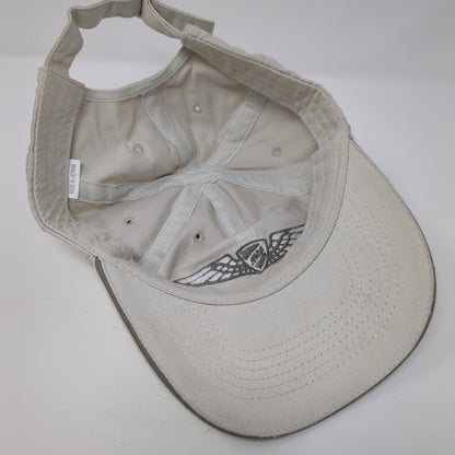 ADPA Fly Slideback Hat Tan One Size Adjustable Embroidered Vented Holes 6 Panel