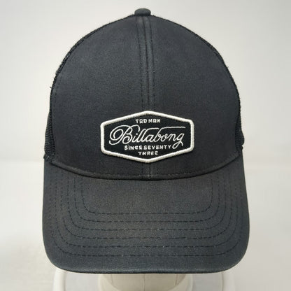 Billabong Trucker Hat Black One Size Snapback Mesh Patch Logo Curved Brim Surf