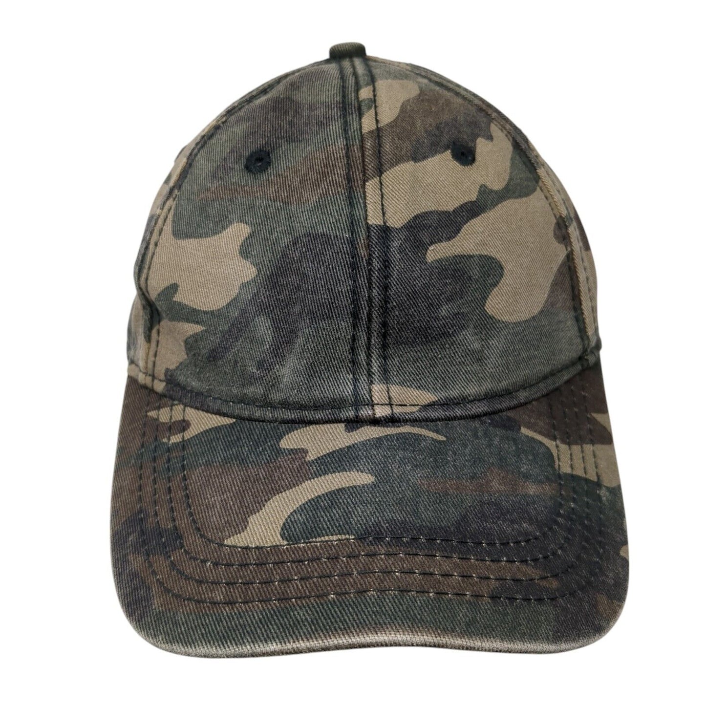 George Strapback Hat Camouflage OSFM Adjustable Vented Holes 6 Panel Blank