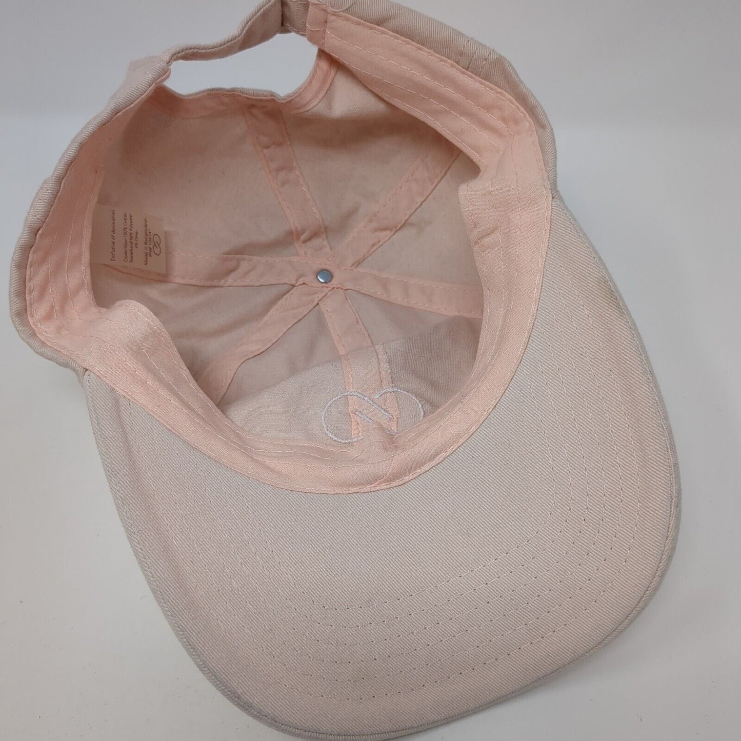 Unbranded Slideback Hat Pink One Size Adjustable Embroidered Logo