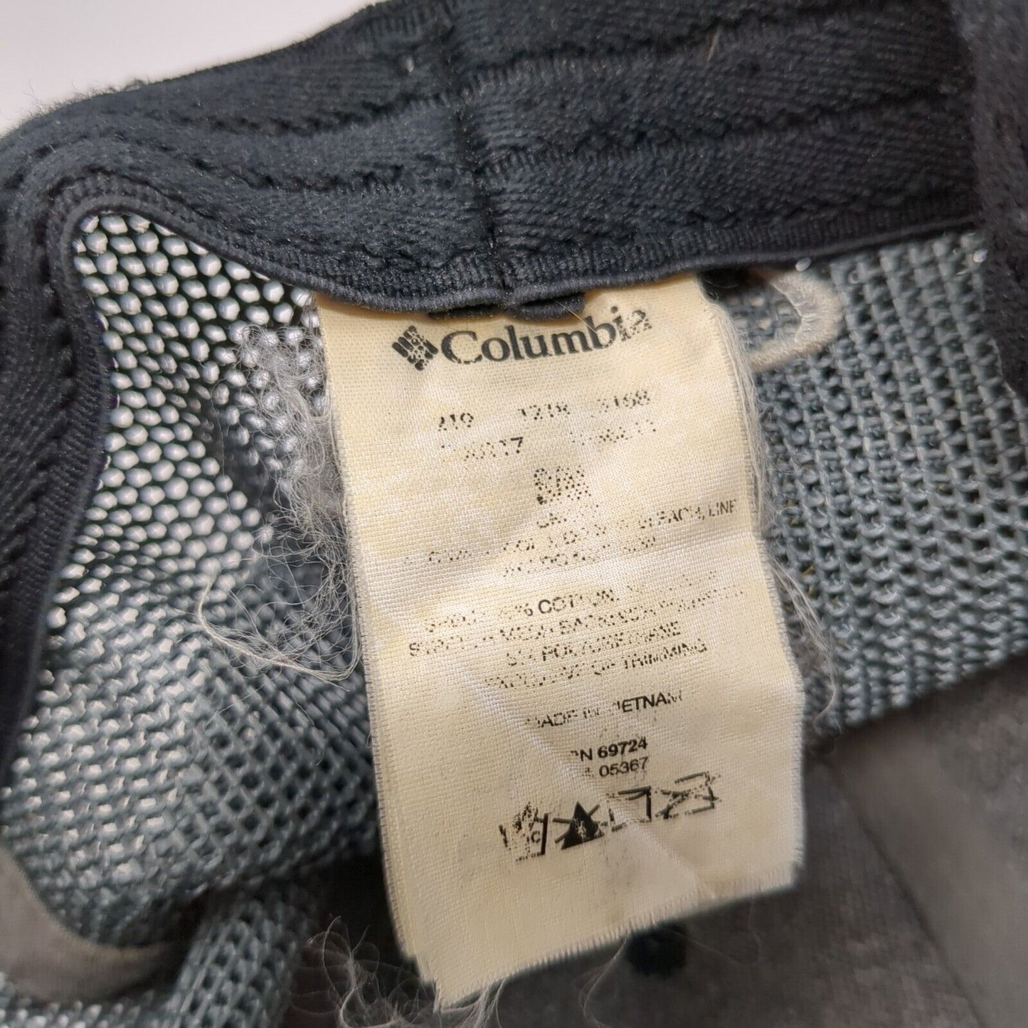 Columbia PFG Fish USA Flag Fitted Trucker Hat Multicolor S/M Patriotic Mesh Back