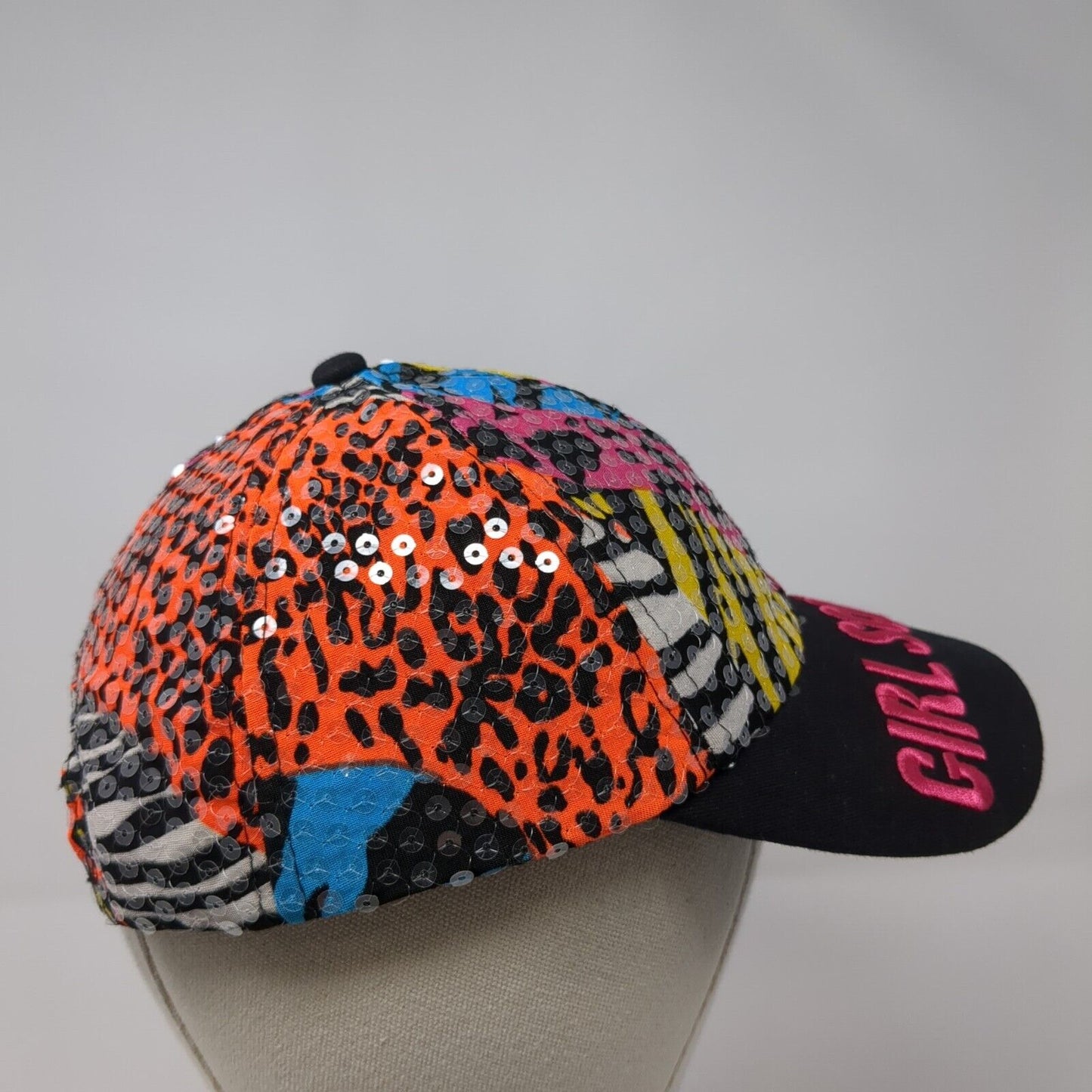 Girl Scouts Snapback Hat Multicolor OS Adjustable Embroidered Colorful Sequin