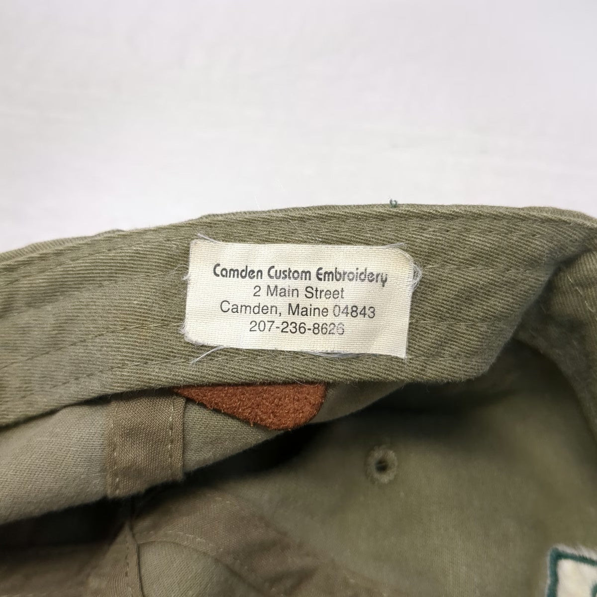 Fahrenheit Baseball Cap Gray Green One Size Schooner Olad Camden Maine Sailboat