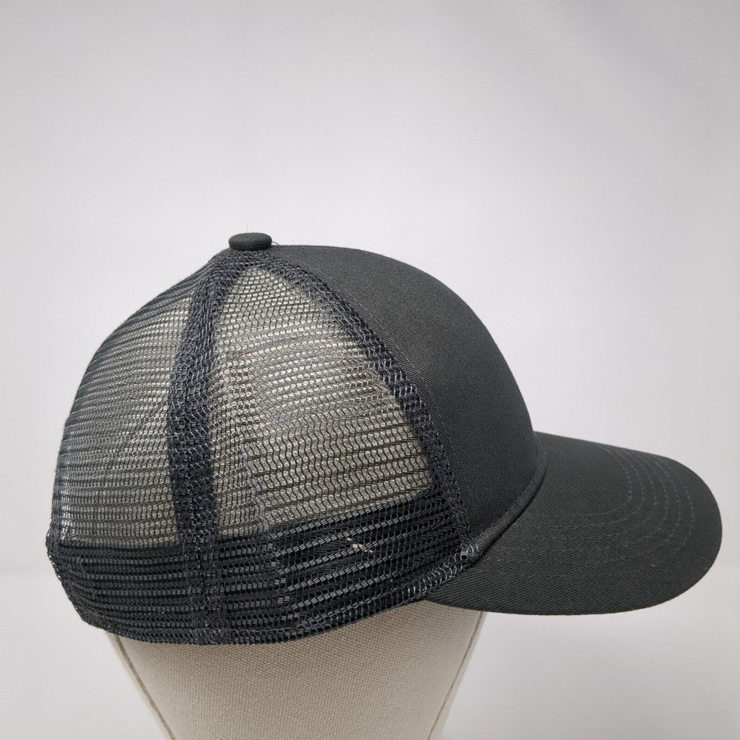 Port Authority Strapback Mesh Back Trucker Hat Gray One Size Blank