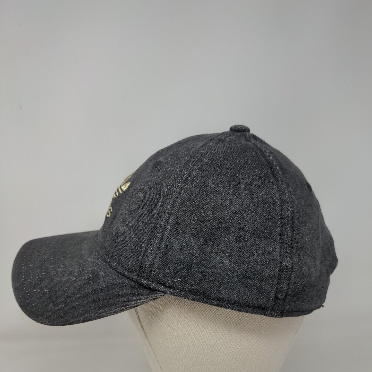 Adidas Slideback Hat Black OSFM Adjustable Embroidered Trefoil 6 Panel Cotton