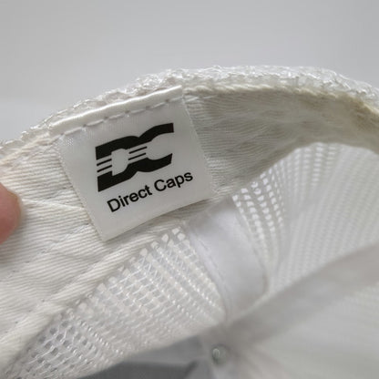 Direct Caps Trucker Hat Gray One Size SOLV Energy Mesh Back Snapback Stitching